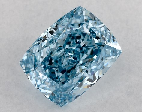 IGI 1.01 Carat Fancy Vivid Blue-VS1 Cushion Modified Cut Lab-Grown Diamond
